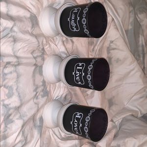 live, love,laugh cup decorations